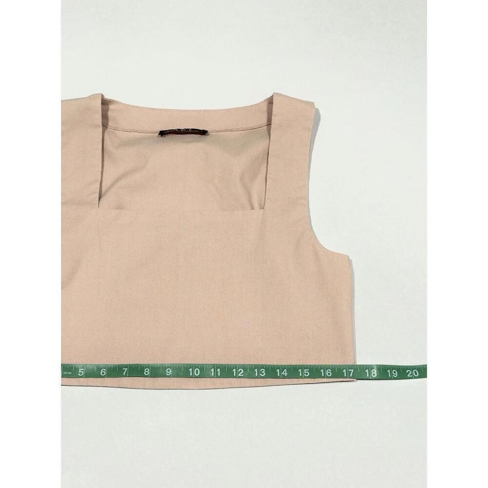 o.p.t Tank Crop Top Sleeveless Pink Square Neckline Size Medium - Picture 6 of 9